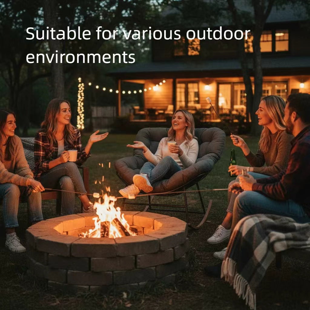 ACCVER Outdoor Rocking Chair E-Coated Rocking Chair with Cushion Outdoor Rocker Recliner Chair for Patio Porch Garden Backyard, Light Gray