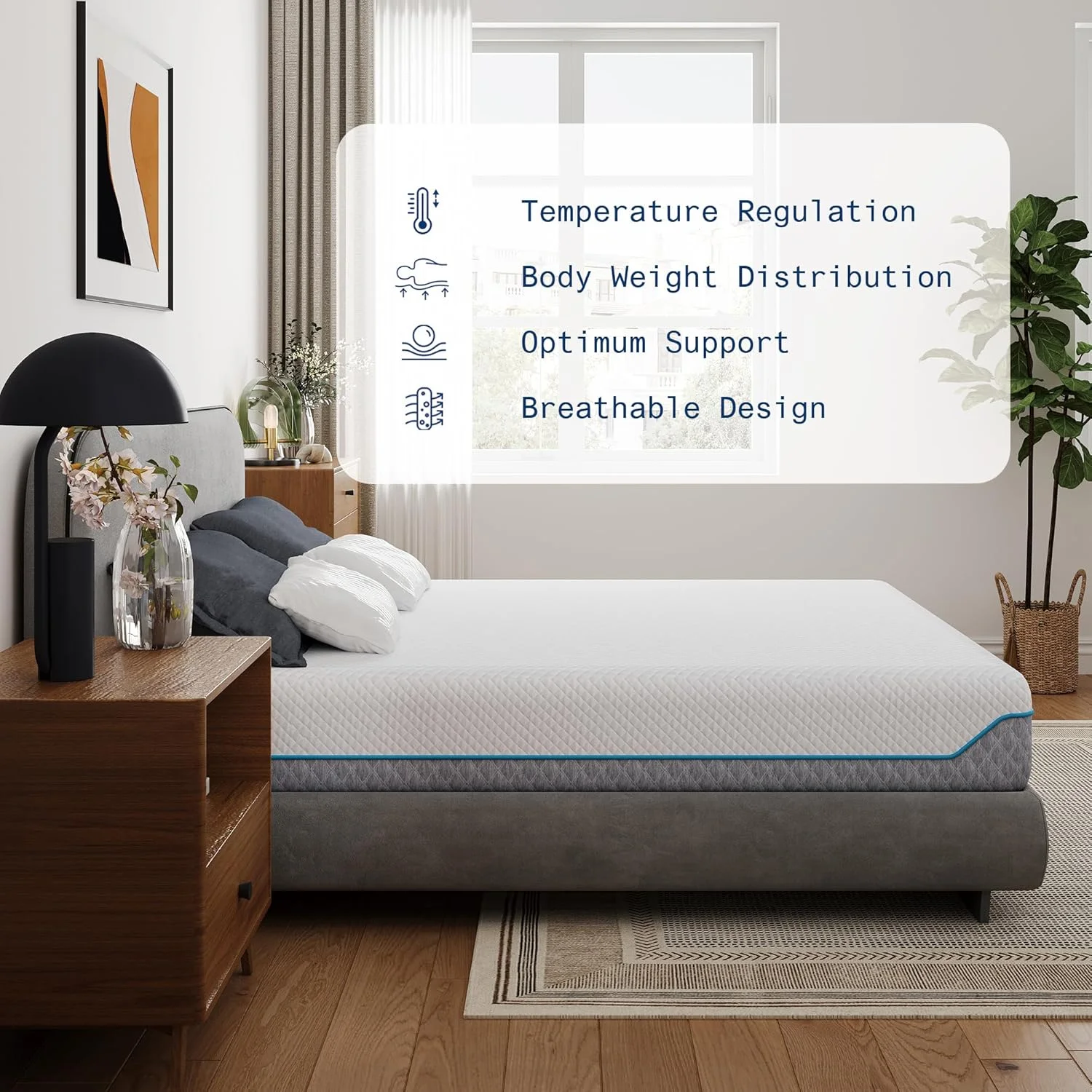 LIFERECORD Twin Mattress, 12 Inch Memory Foam Mattress for Pressure Relief, Springs Mattresses CertiPUR-US Certified Bed-in-a-Box