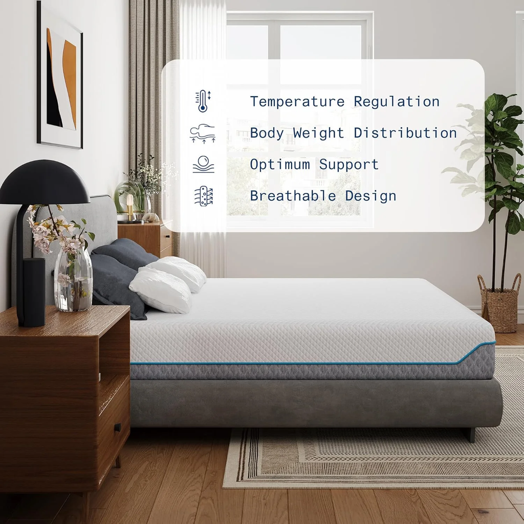 LIFERECORD Full Mattress, 12 Inch Memory Foam Mattress for Pressure Relief, Springs Mattresses CertiPUR-US Certified Bed-in-a-Box