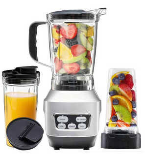 LIFERECORD 1.5L Countertop Blender, 60oz Blender for Smoothies, Ice Crushing, Shakes & Soup, with 2 BPA-Free Travel Cups, 6-Blade Professional Grade Blender for Kitchen & Family Use