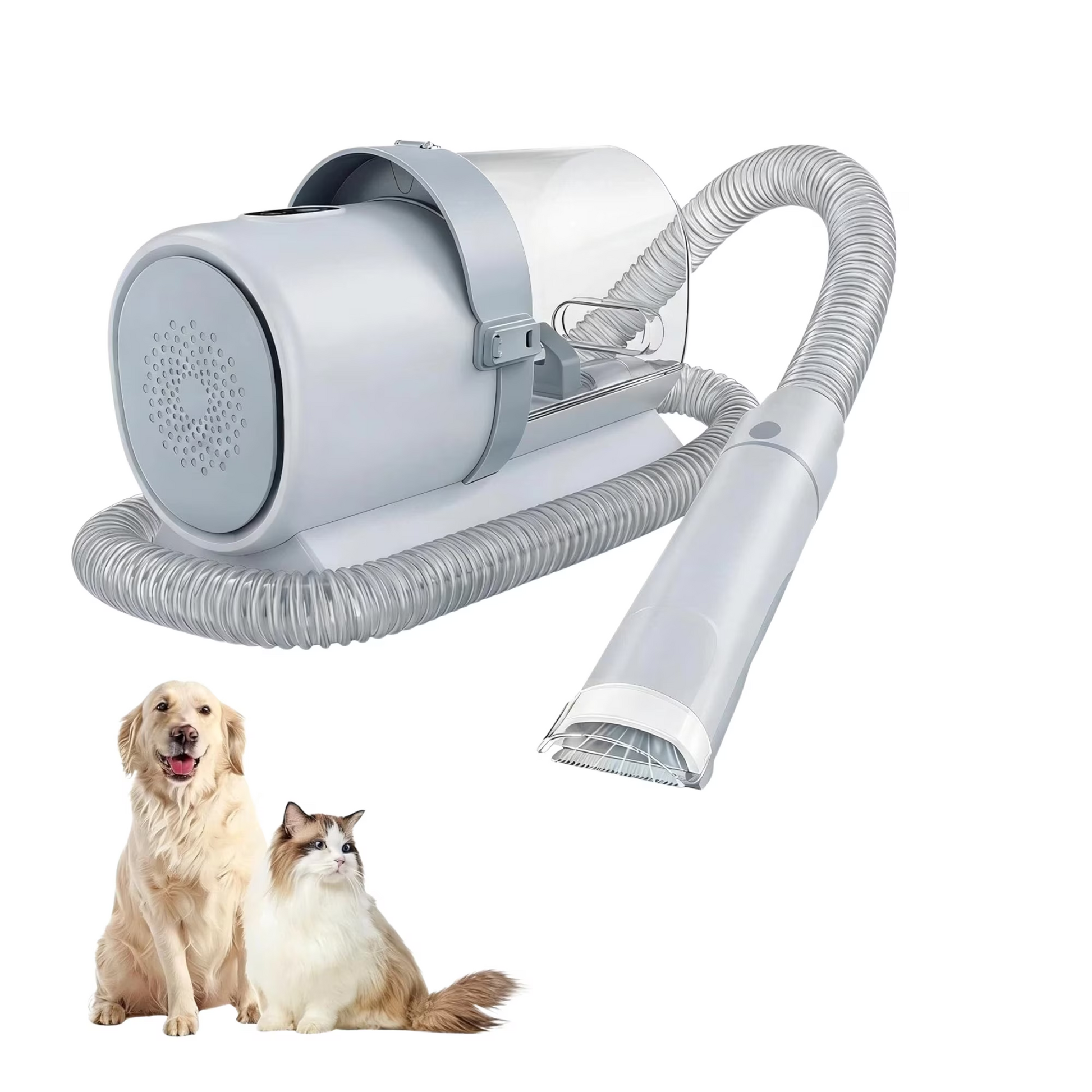 LIFERECORD 5-in-1 Dog Grooming Vacuum Kit, 2.5L Dust Cup, 3 Suction Modes, 5 Groomer Tools, Cordless Low Noise Dog Clippers for Cats & Pets