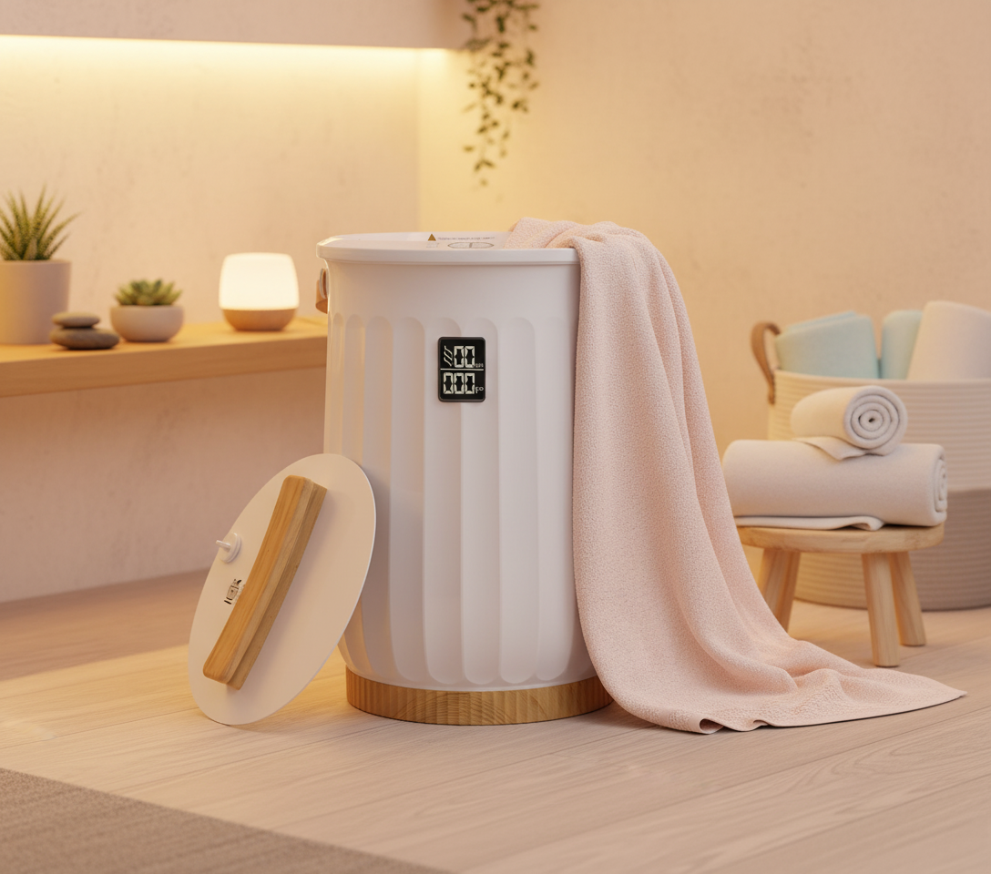 LIFERECORD 20L Towel Warmer, Luxury Blanket & Bathrobes Warmer Rapid Heating with Timer, Auto Shut-Off, Safety Lock, Perfect Spa Gift for Home & Bathroom, White