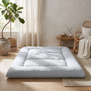LIFERECORD Japanese Floor Mattress Full Size, Foldable Futon Mattress with Removable Washable Cover, Portable Roll Up Tatami Mat for Kids Room Dorm Sleepovers Solo Sleeper
