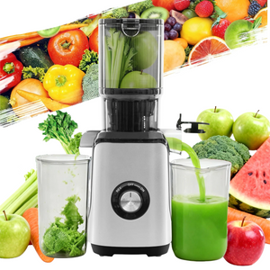 LIFERECORD Cold Press Juicer, 4.25" Extra Wide Mouth Masticating Juicer Machine, Easy to Clean Slow Juicer for Whole Fruits Vegetables, High Juice Yield, Self Feeding