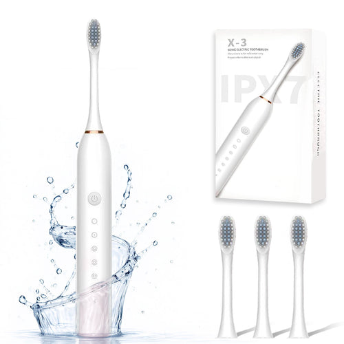 Powered Toothbrushes  USB Rechargeable Ultrasonic Tooth Brush, Smart Timer IPX7 Waterproof Cleaning Toothbrushes for Adults and Kids