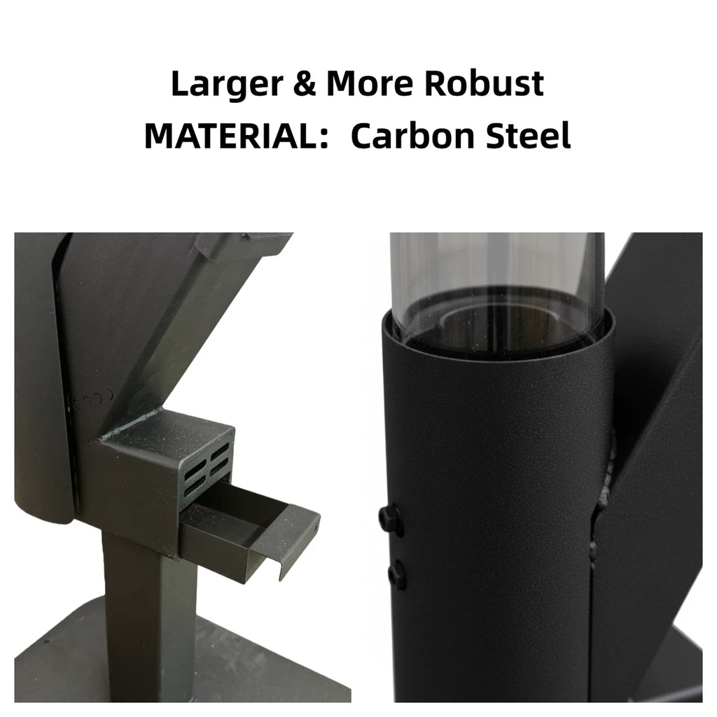 LIFERECORD Wood Pellet Patio Heater, Portable Fire Pit - Stainless Steel Outdoor Rocket Stove with Tripod Base for Backyard & Patio