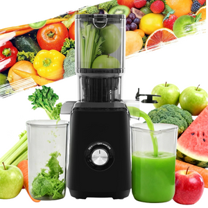 LIFERECORD Cold Press Juicer, 4.25" Extra Wide Mouth Masticating Juicer Machine, Easy to Clean Slow Juicer for Whole Fruits Vegetables, High Juice Yield, Self Feeding
