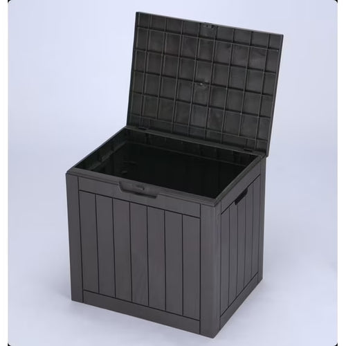 LIFERECORD Outdoor Storage Box, 31 Gallon Deck Box, Waterproof Resin Storage Bin for Patio Cushions, Gardening Tools, Accessories, Lockable, UV Resistant, Brown