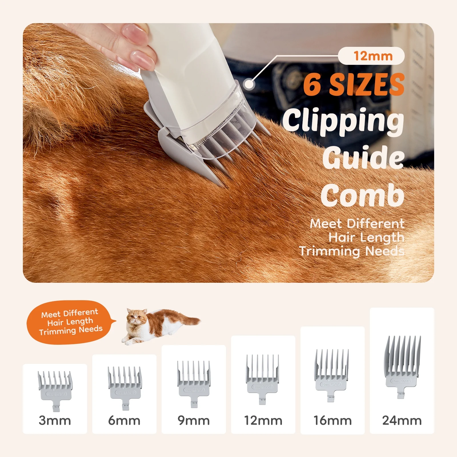 LIFERECORD Dog Grooming Kit with Vacuum, Cordless Pet Grooming Vacuum for Dogs and Cats, Low Noise Pet Hair Clipper & Shedding Brush, Dog Hair Trimmer, Pet Groomer Set with Cleaning Brushes, White