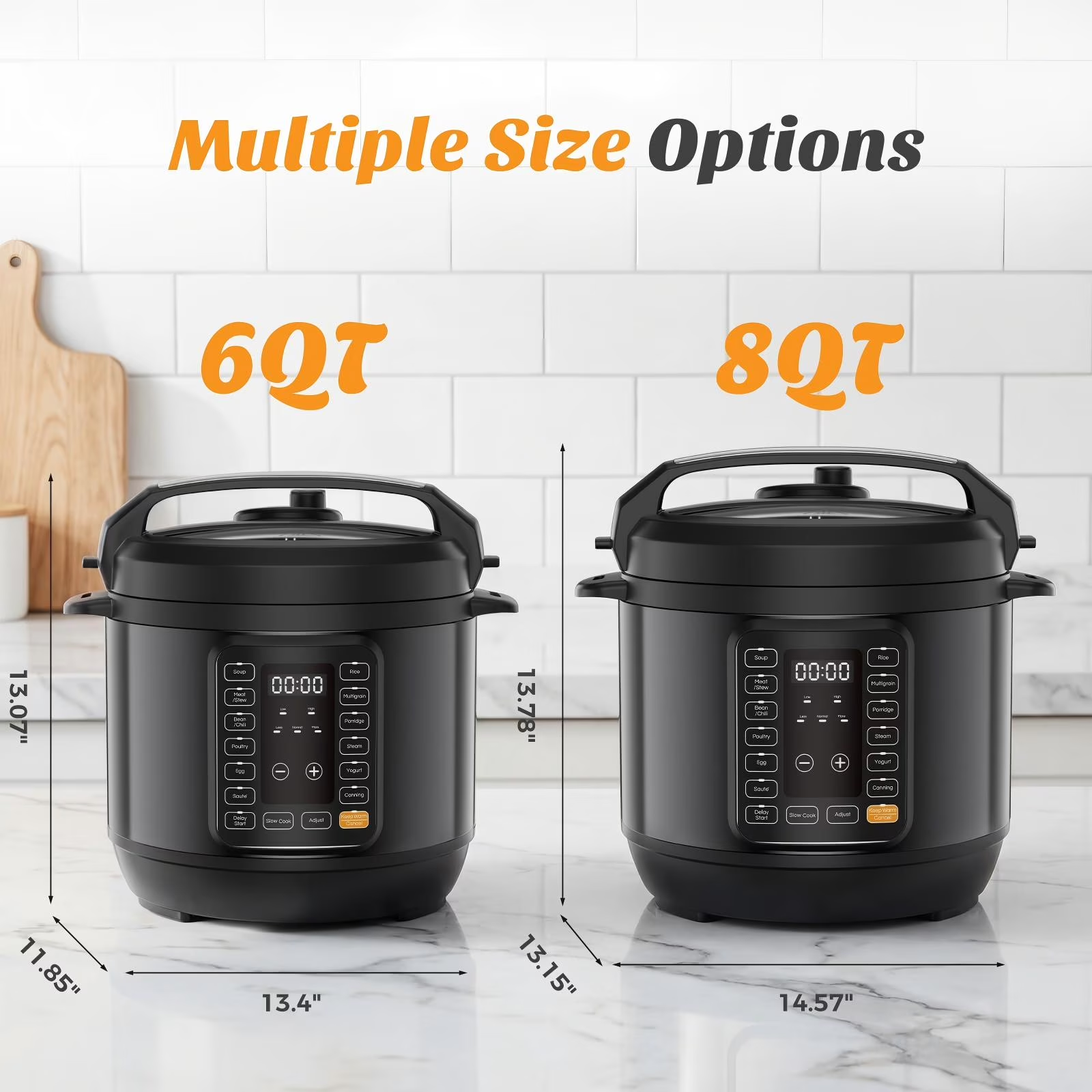 LIFERECORD 24-in-1 Electric Pressure Cooker, 8.45QT Multi-Functional Cooker with Smart Dial, Stainless Steel for Family, Canning, Soup, Stew, Bake, Safe & Easy Clean