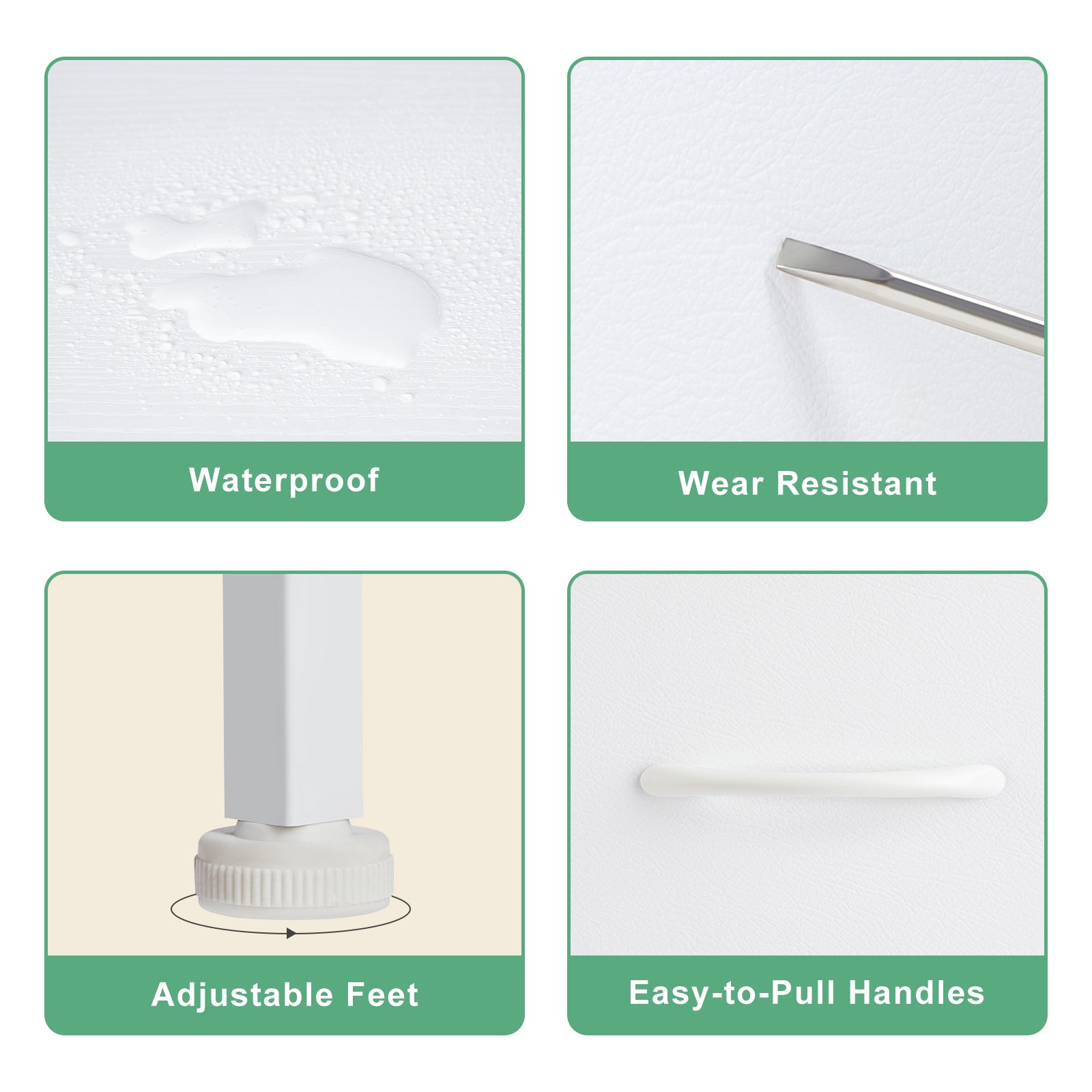 ACCVER 10-Drawer Fabric Dresser with Wood Top & Metal Frame, Closet and Chest for Bedroom, Clothes Storage Organizer, for Living Room, Apartment,White