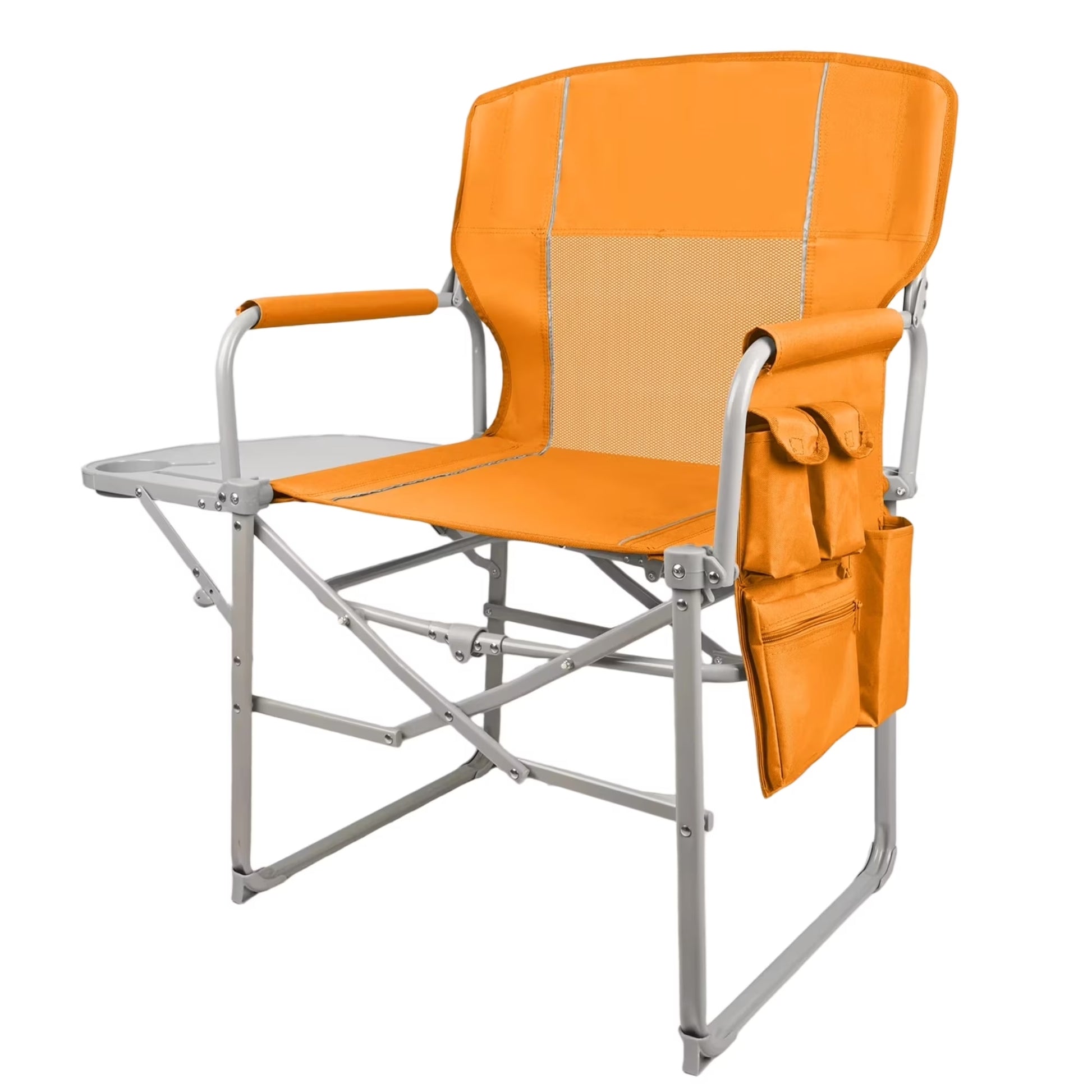 LIFERECORD Camping Chairs, Portable Outdoor Director’s Folding Chair with Side Table & Pocket for Beach, Camping Sports 225LBS Capacity, Water Resistant