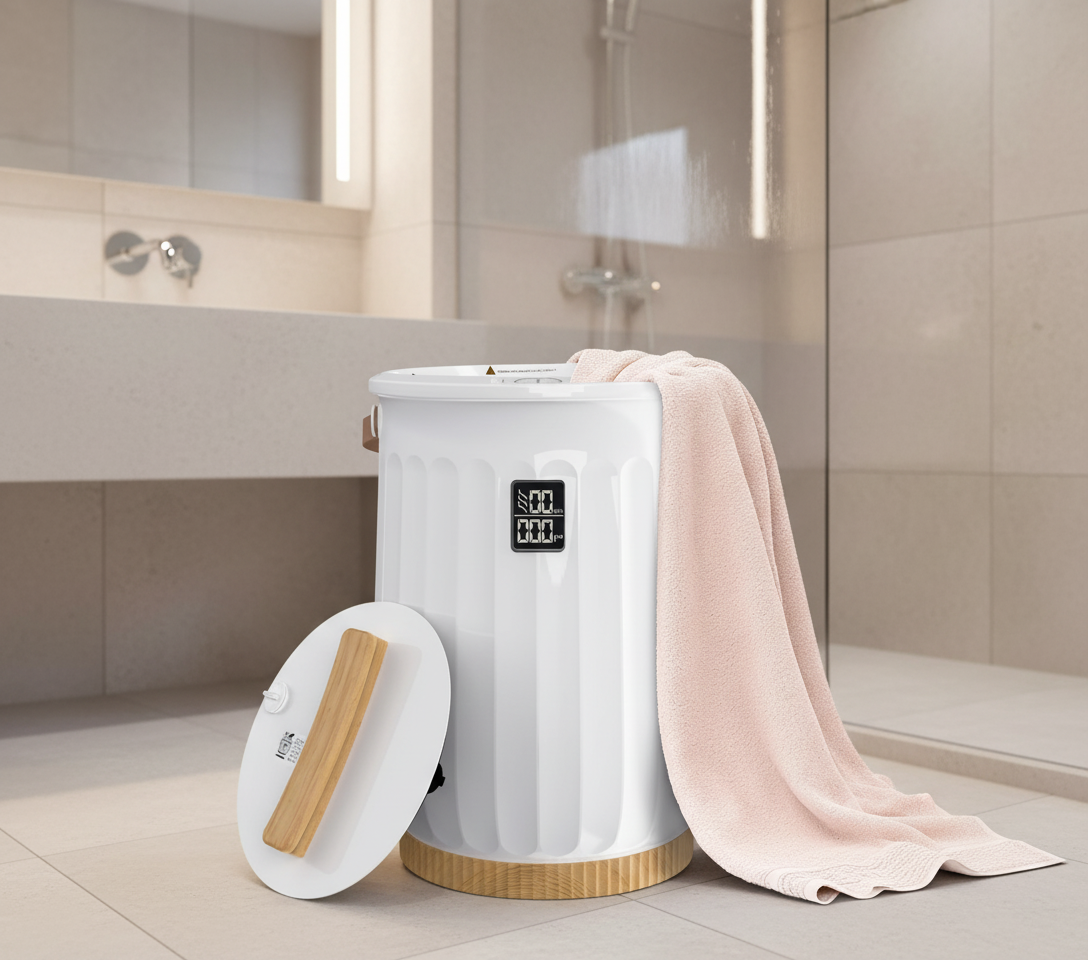 LIFERECORD 20L Towel Warmer, Luxury Blanket & Bathrobes Warmer Rapid Heating with Timer, Auto Shut-Off, Safety Lock, Perfect Spa Gift for Home & Bathroom, White