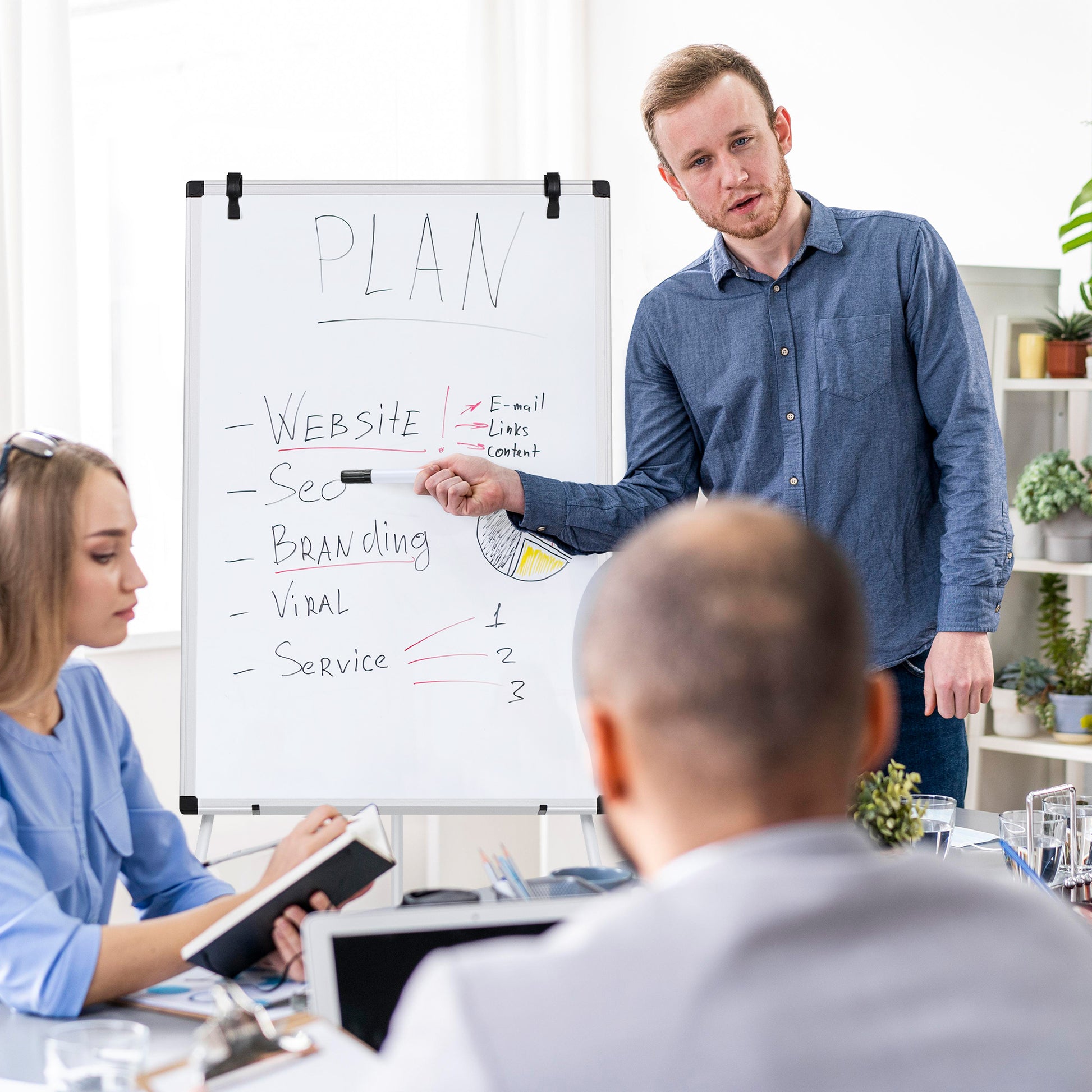LIFERECORD 36"x24" Magnetic Portable Easel Dry Erase Board, Flipchart Easel Stand Tripod Whiteboard, White