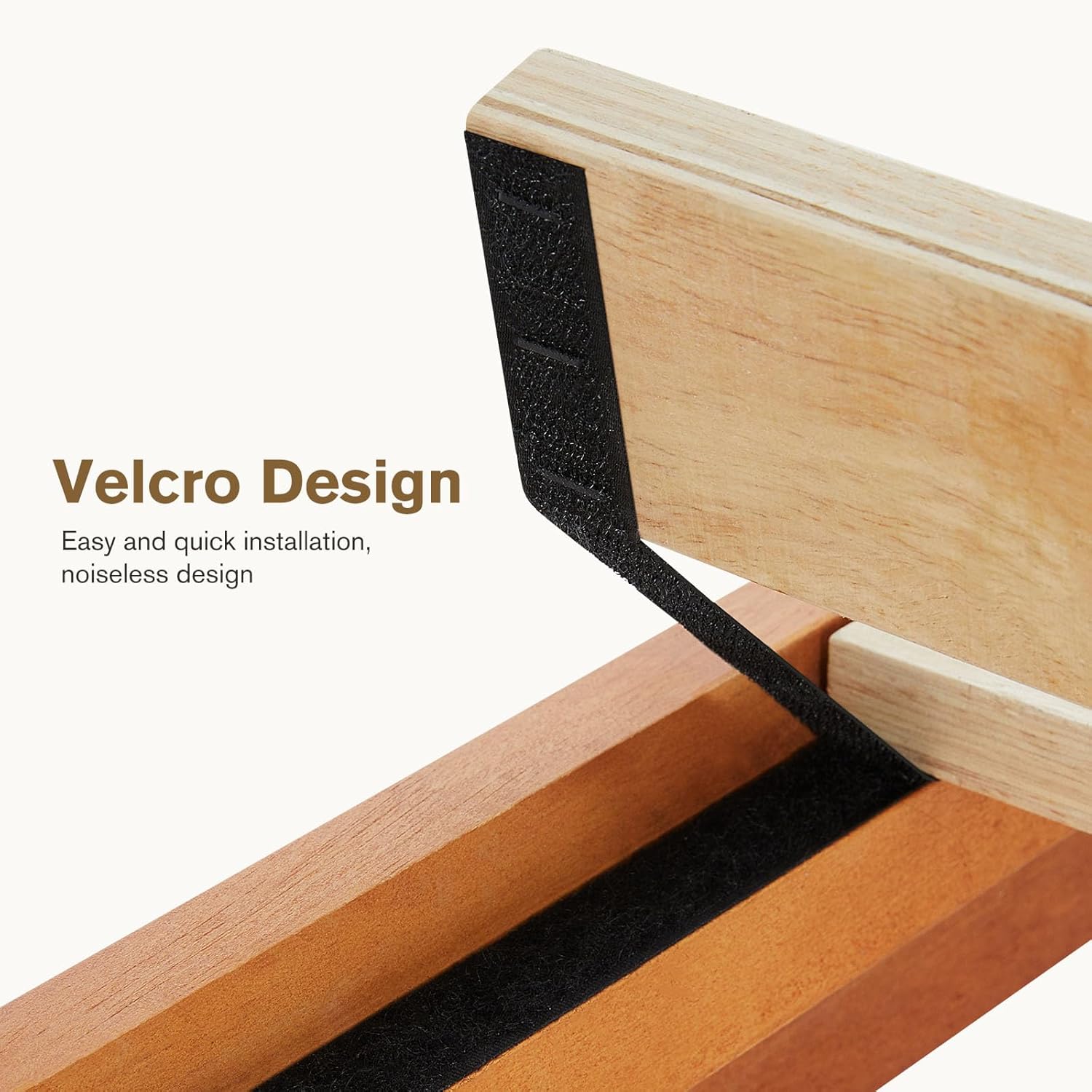 ACCVER Solid Wood King Size Bed Frame - 12in Natural Pine Platform Base with Wood Slats, Noise-Free & No Box Spring Needed, Natural Finish, Easy Assembly