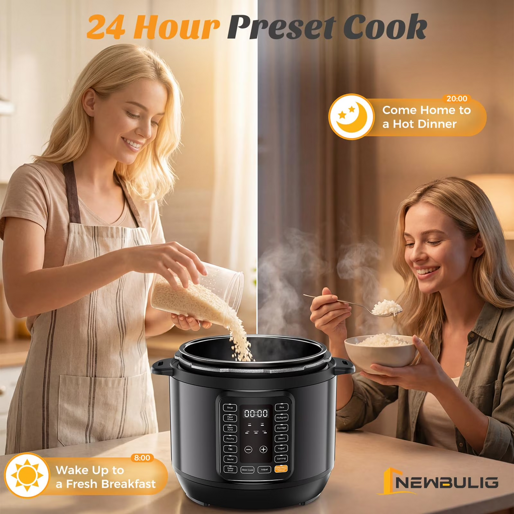 LIFERECORD 9-in-1 Electric Pressure Cooker 6 Quart, Whisper Quiet Multi-Cooker, Stainless Steel Pot for Sauté, Slow Cook, Rice, Yogurt, Sterilizer & Warmer