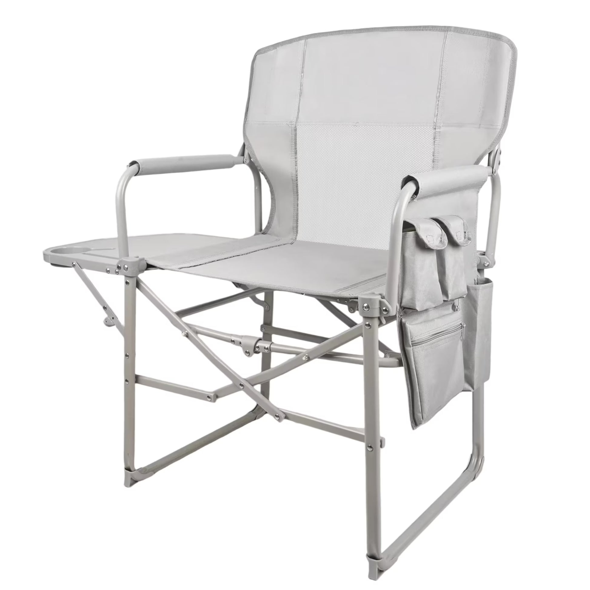 LIFERECORD Camping Chairs, Portable Outdoor Director’s Folding Chair with Side Table & Pocket for Beach, Camping Sports 225LBS Capacity, Water Resistant