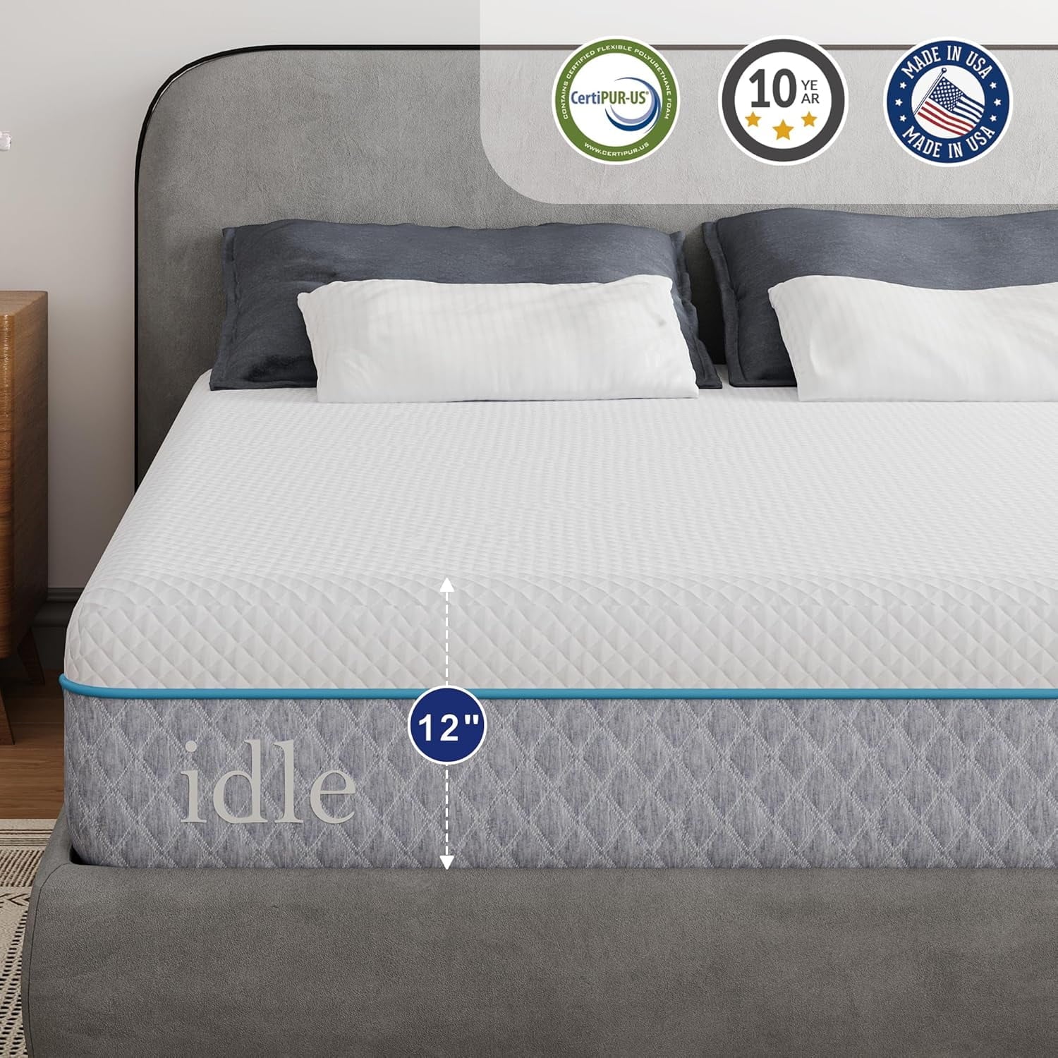 LIFERECORD Twin Mattress, 12 Inch Memory Foam Mattress for Pressure Relief, Springs Mattresses CertiPUR-US Certified Bed-in-a-Box