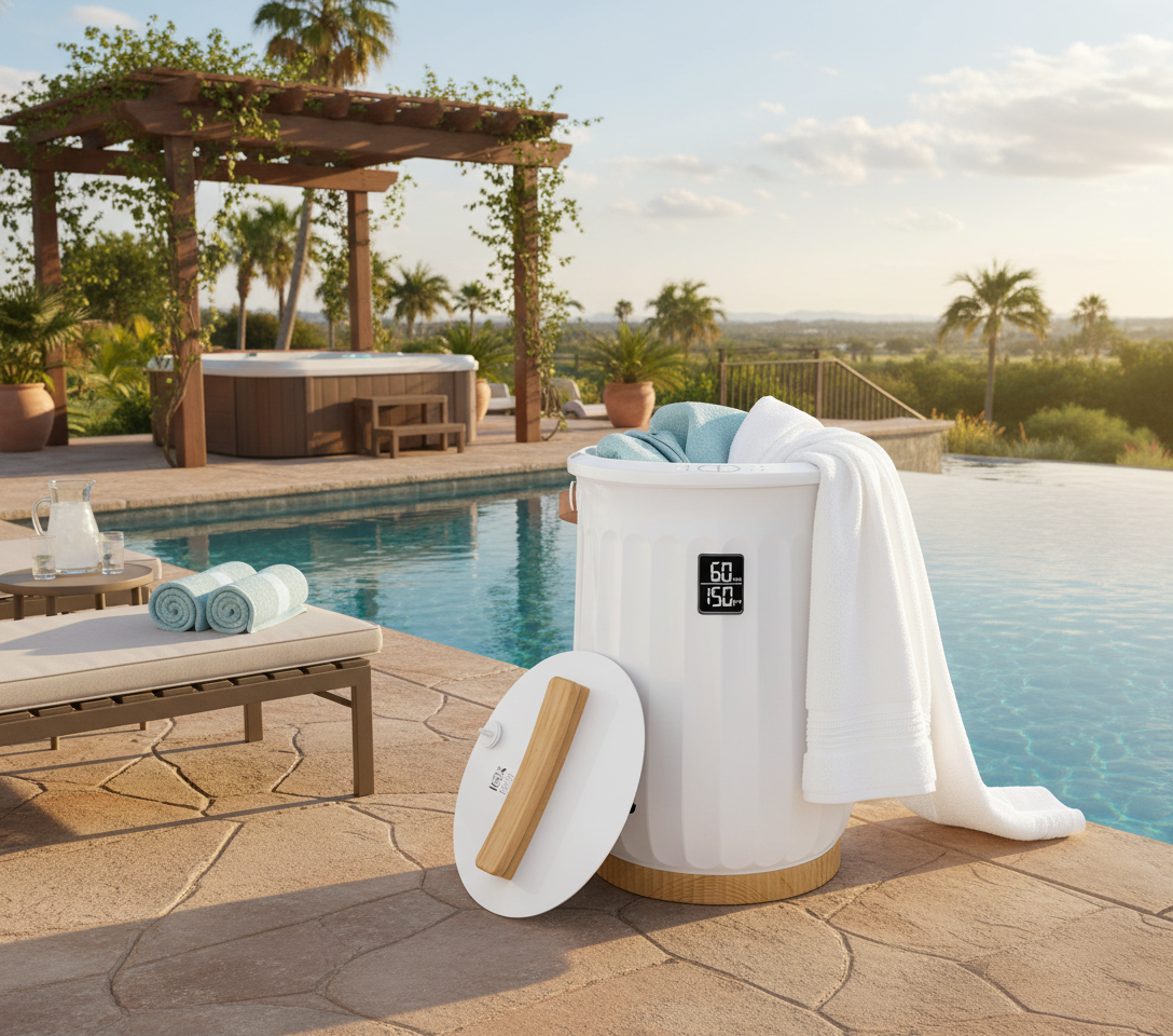 LIFERECORD 20L Towel Warmer, Luxury Blanket & Bathrobes Warmer Rapid Heating with Timer, Auto Shut-Off, Safety Lock, Perfect Spa Gift for Home & Bathroom, White