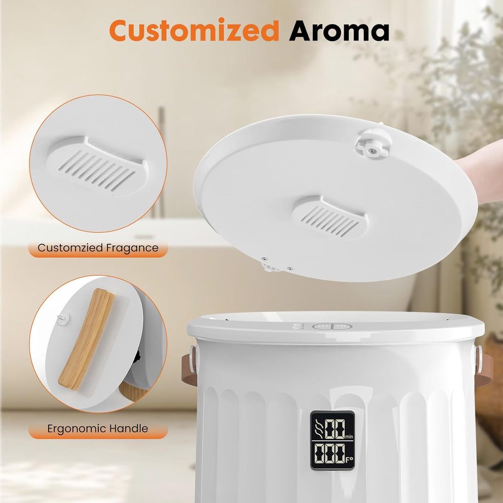 LIFERECORD 20L Towel Warmer, Luxury Blanket & Bathrobes Warmer Rapid Heating with Timer, Auto Shut-Off, Safety Lock, Perfect Spa Gift for Home & Bathroom, White