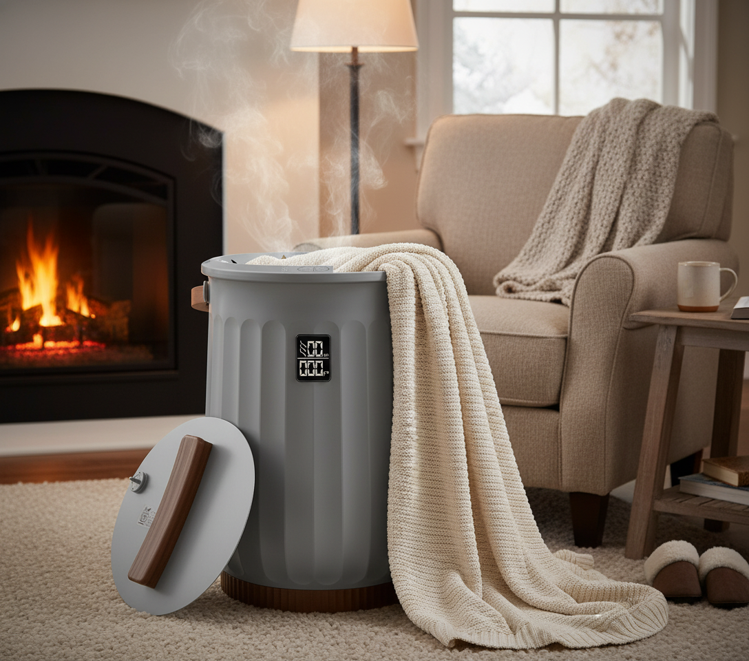 LIFERECORD 20L Towel Warmer, Luxury Blanket & Bathrobes Warmer Rapid Heating with Timer, Auto Shut-Off, Safety Lock, Perfect Spa Gift for Home & Bathroom, Grey