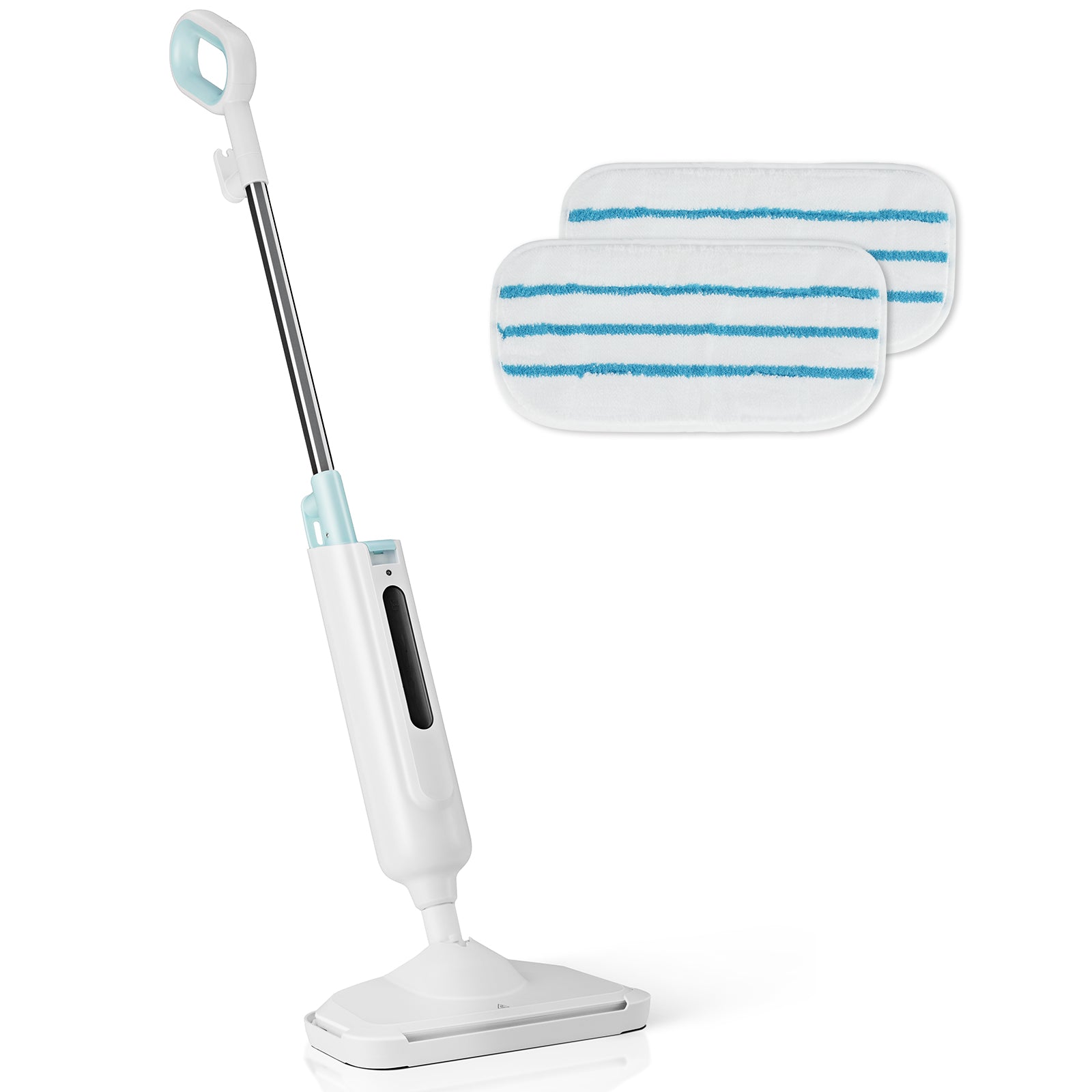 LIFERECORD Lightweight Steam Mop for Floors & Carpets | 30-Second Heat Up, 16ft Cord & Swivel Head for Hardwood, Tile, Laminate with 2 Washable Pads, Green