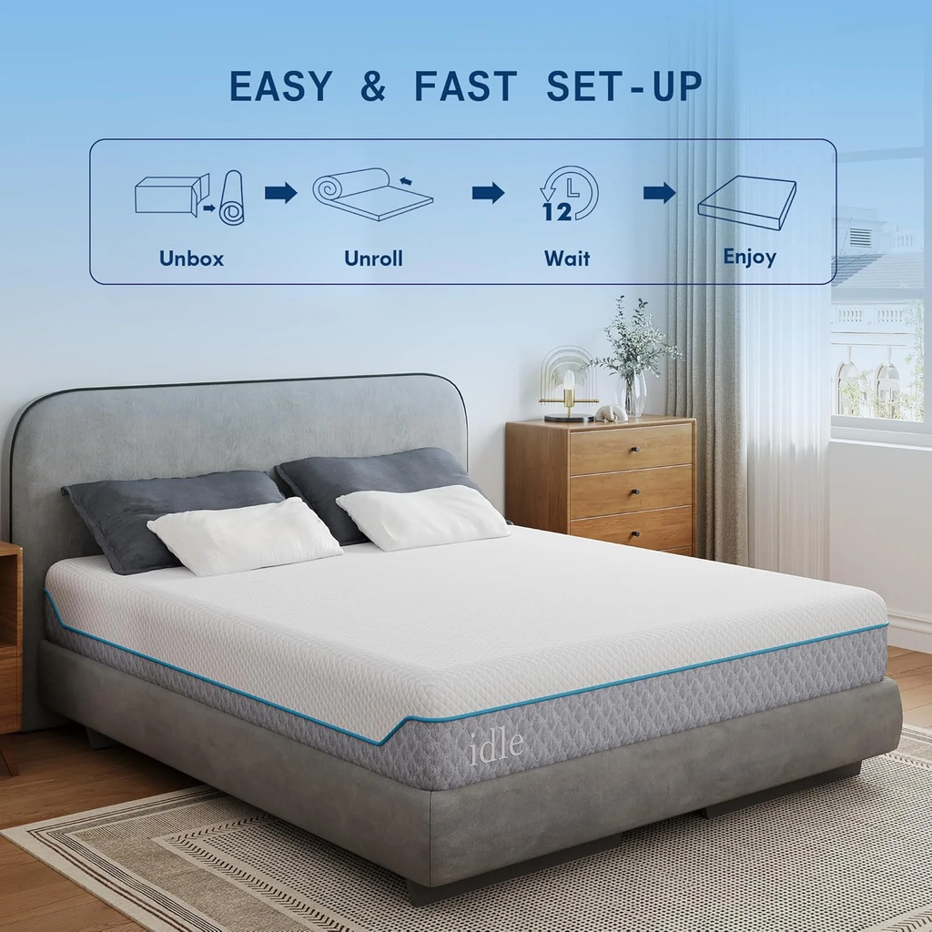 LIFERECORD Twin Mattress, 12 Inch Memory Foam Mattress for Pressure Relief, Springs Mattresses CertiPUR-US Certified Bed-in-a-Box