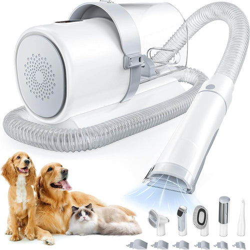 MyDepot Pet Shaver Comes with a Cordless Clipper, 2.5L Capacity Cup, 3 Suction Modes and 5 Grooming Tools Plus a Trimmer for Trimming Pet Hair - My Depot