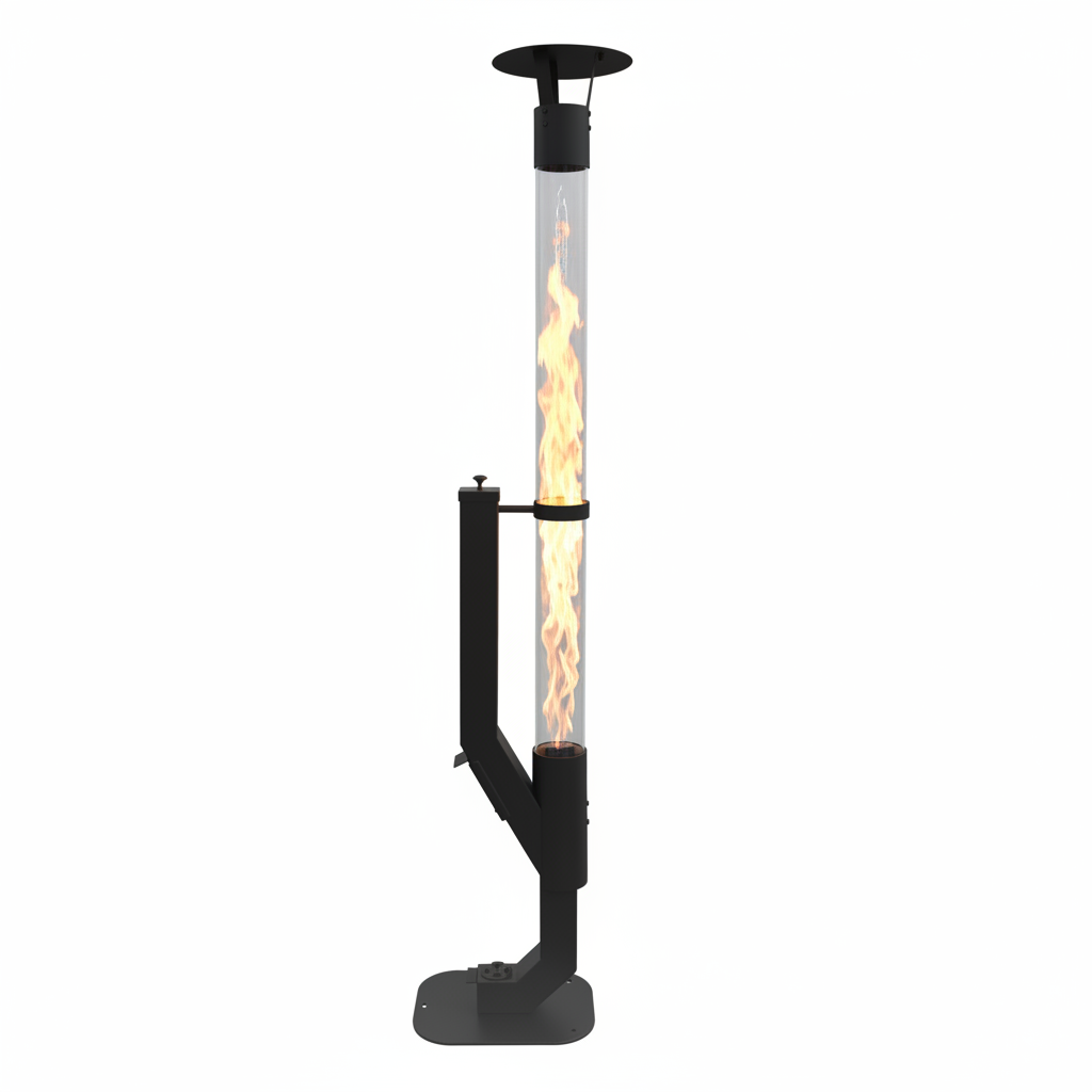 LIFERECORD Wood Pellet Patio Heater, Portable Fire Pit - Stainless Steel Outdoor Rocket Stove with Anti-Tip Steel Base with Adjustable Feet for Backyard & Patio
